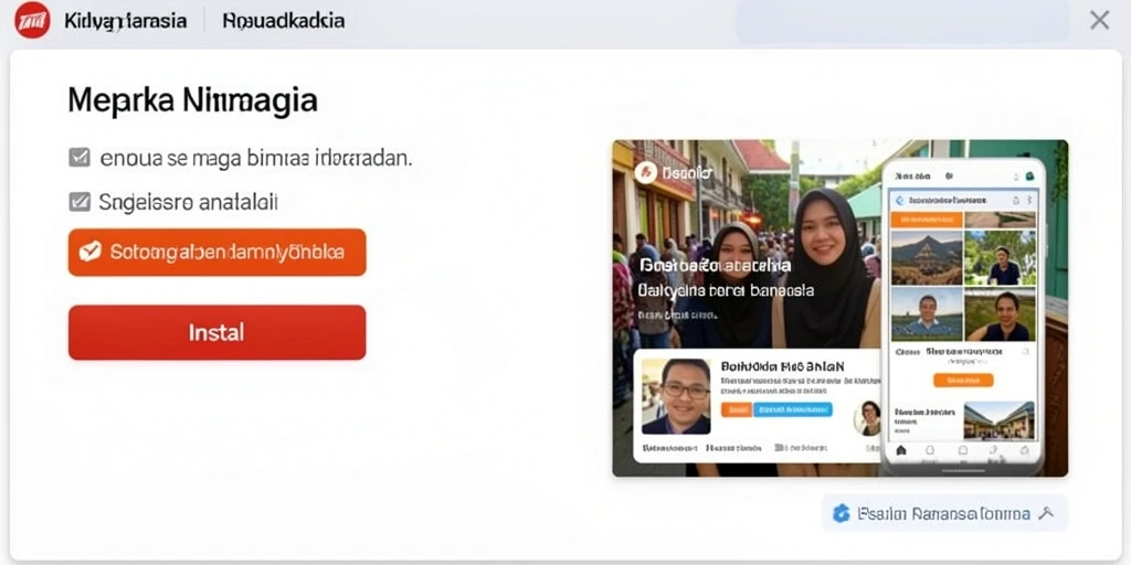 Screenshot menunjukkan tampilan antarmuka utama yang menarik.