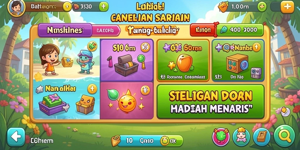 Tampilan layar utama yang menarik perhatian.