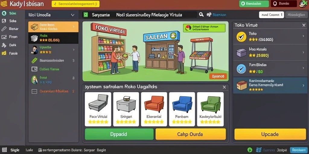 Screenshot menunjukkan kebun yang subur dan hijau.