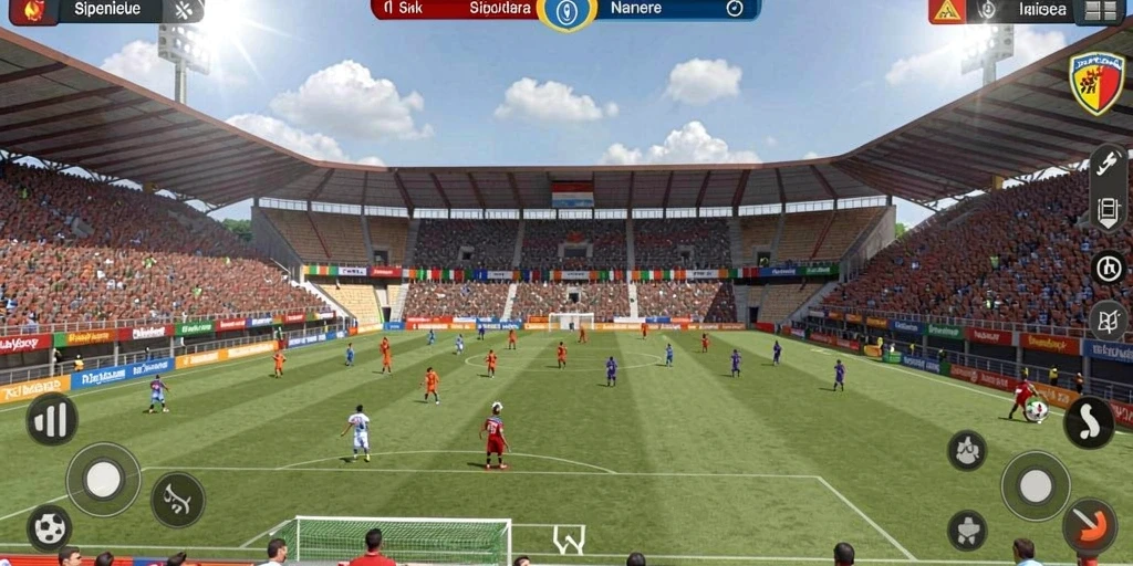 Screenshot menampilkan karakter utama dalam pertempuran epik.