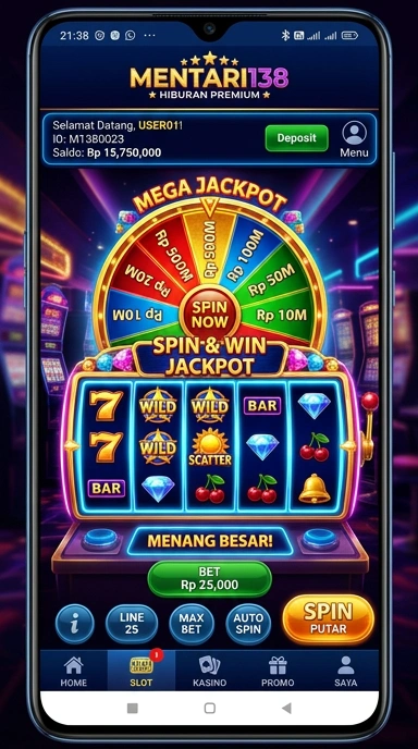 Cuplikan layar menu unduhan mentari138 untuk perangkat Android